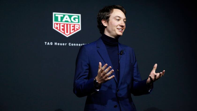NEW YORK, NEW YORK - MARCH 12: FreÌdeÌric Arnault,Chief Strategy & Digital Officer TAG Heuer speaks onstage during The Launch of The New Connected Watch by TAG Heuer at The Caldwell Factory on March 12, 2020 in New York City. (Photo by Brian Ach/Getty Images for TAG Heuer )