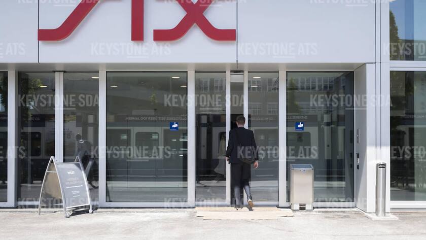 Die "Neue Boerse Zuerich-West" des SIX-Hauptsitzes an der Pfingstweidstrasse, aufgenommen am Freitag, 5. Mai 2017 in Zuerich. (KEYSTONE/Ennio Leanza)