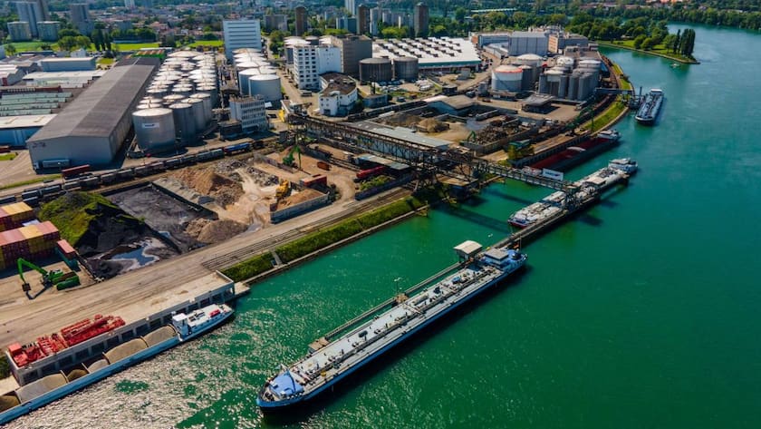 Hier am Birsfelder Rheinhafen entsteht Basels erstes Wasserstoff-Projekt.