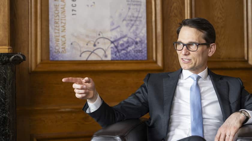 Der Schweizer Oekonom Martin Reto Schlegel, Vizepraesident des Direktoriums der Schweizerischen Nationalbank, am Montag, 24. April 2023 in Bern. (KEYSTONE/Alessandro della Valle).