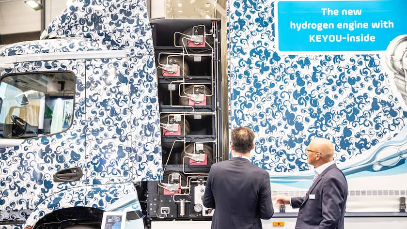 Einige Nutzfahrzeughersteller arbeiten an der Entwicklung eines Wasserstoffmotors