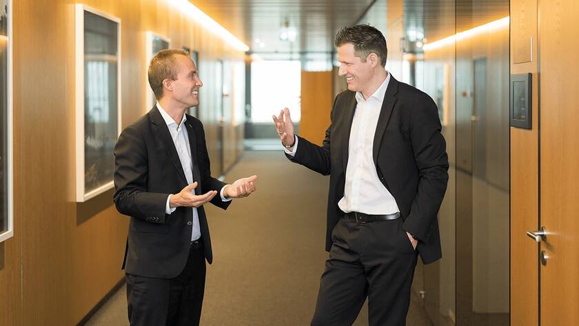 Manuel Gerhard (l.), Geschäftsführer der Sammelstiftungen Vita Plus, Vita Invest, Vita Select, BVG und Malbun und Carlo Hitz, Finance Manager bei der Sammelstiftung Vita