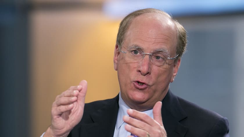 Vorsitzender und CEO von BlackRock, Larry Fink, bei einem Interview im US-amerikanischen TV.