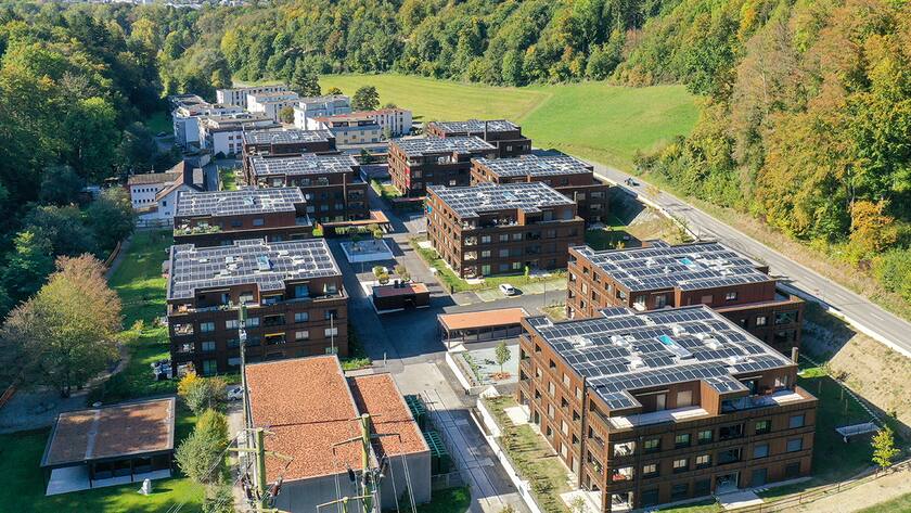 Das Fischermätteli der Strüby Unternehmungen in Burgdorf wurde im Sommer 2024 als erstes Minergie-Areal definitiv zertifiziert.