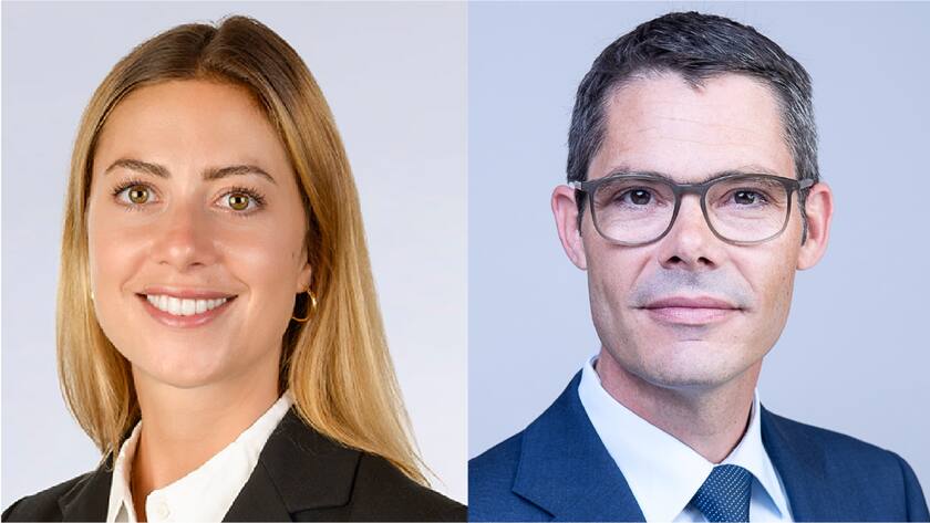 Daniel Ammon, Leiter Institutional Client Coverage Schweiz Eveline Mächler, Nachhaltigkeitsspezialistin