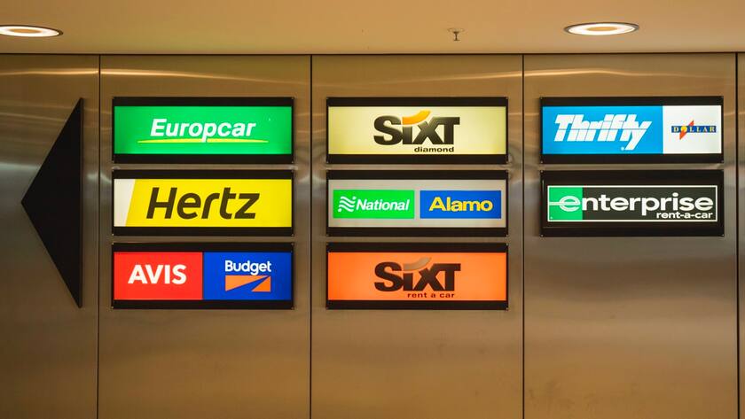 Autovermietung am Flughafen Zürich: Hertz ist ein globaler Player.