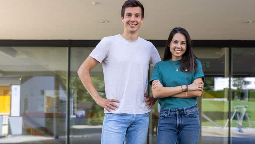 Alicia Rüegg und Samuel Thalmann, Gründer des Startups Epalero.