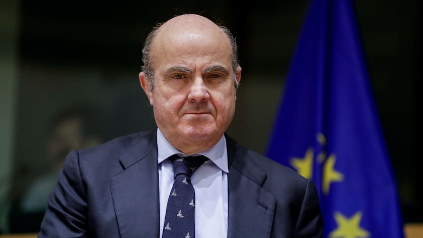 European Central Bank (ECB) Vice-President Luis de Guindos attends the presentation of the Annual ECB's report during a Committee on Economic and Monetary Affairs at the European Parliament in Brussels