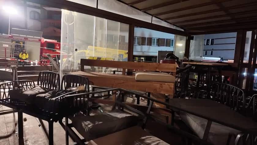 Innenaufnahme der Bar «Le Constellation» in Crans-Montana nach dem verheerenden Feuer in der Silvesternacht