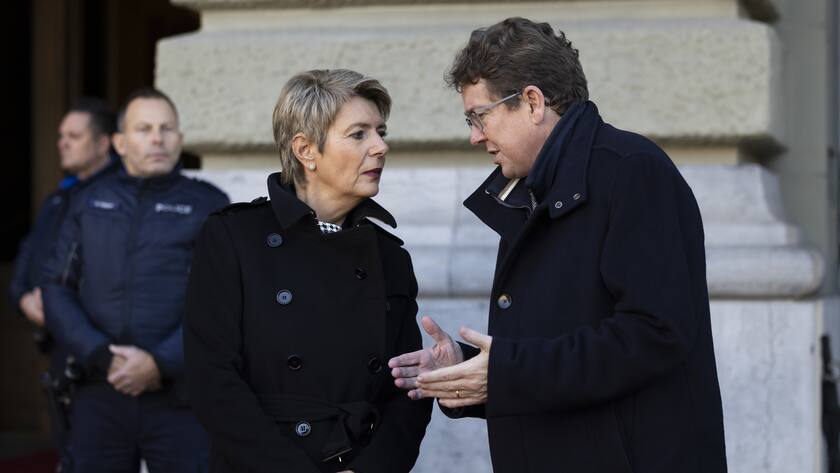 Sie vertreten den Bund bei der Swisscom: Finanzministerin Karin Keller-Sutter und Infrastrukturminister Albert Rösti