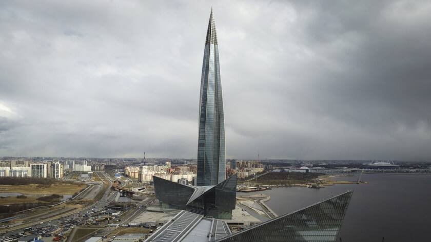 Das Lakhta Center, Hauptquartier von Gazprom in Sankt Petersburg: Die Ostseepipeline Nord Stream 1 ist wieder unterbrochen.