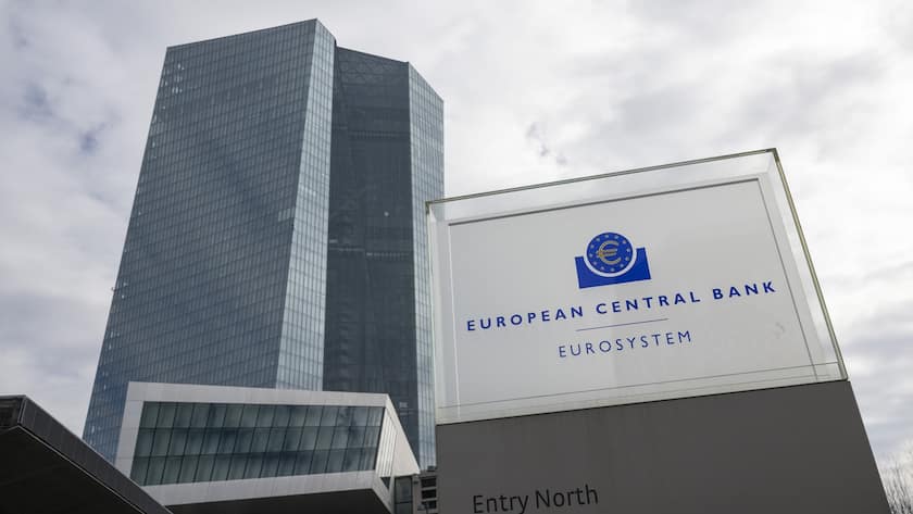 Die Europäische Zentralbank (EZB) in Frankfurt. (KEYSTONE/DPA/Boris Roessler)