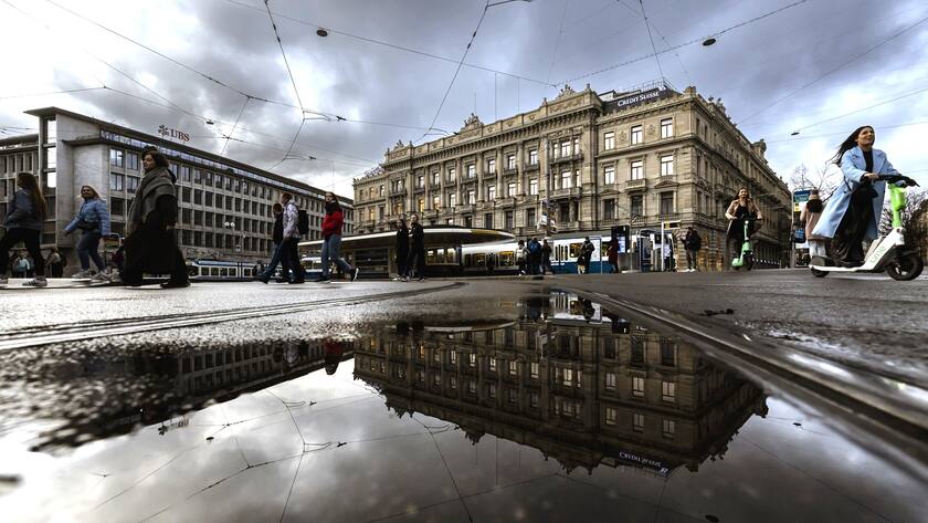 Credit Suisse und UBS am Zürcher Paradeplatz