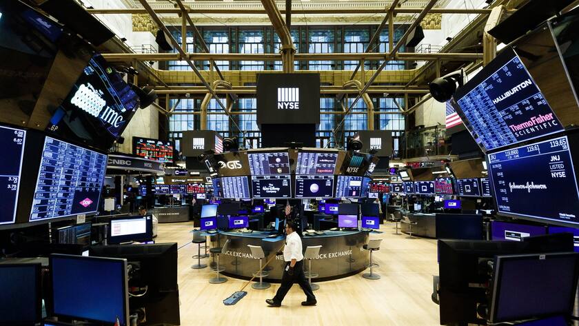 Leeres Börsenparkett an der Wall Street