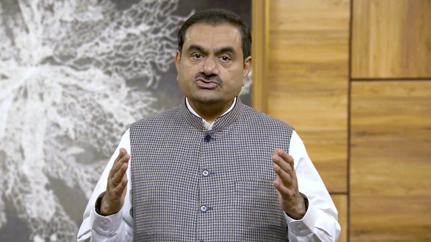 This grab from video released by Adani Enterprises Ltd. on Thursday, Feb.2, 2023 shows Indian billionaire Gautam Adani addressing investors from an unknown location. Losses for the troubled Adani Group, India's second-largest conglomerate, deepened on Friday as shares in its flagship company tumbled another 25%, extending over a week of declines that have wiped out tens of billions of dollars in market value. (Adani Enterprises Ltd. via AP).Gautam Adani