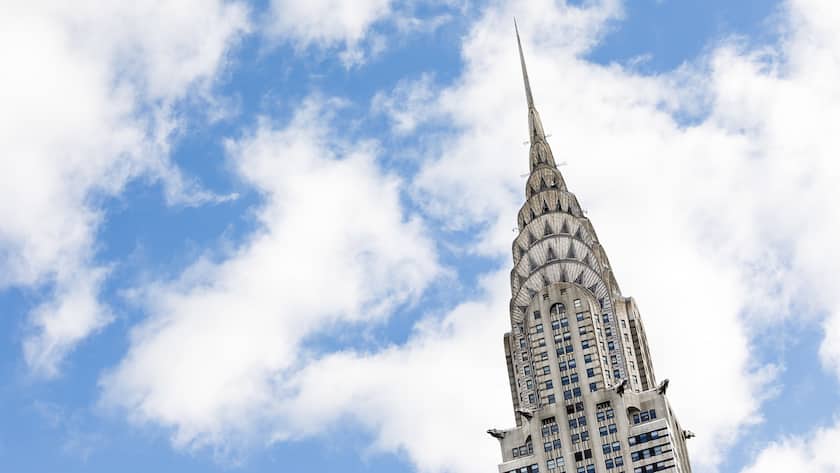 epa07271833 A view of the Chrysler Building in New York, New York, USA, 09 January 2019. The building, which was originally built in 1930 and has been owned by Abu Dhabi-based investment fund Mubadala and the real estate firm Tishman Speyer since 2008, is reportedly being put up for sale. EPA/JUSTIN LANE