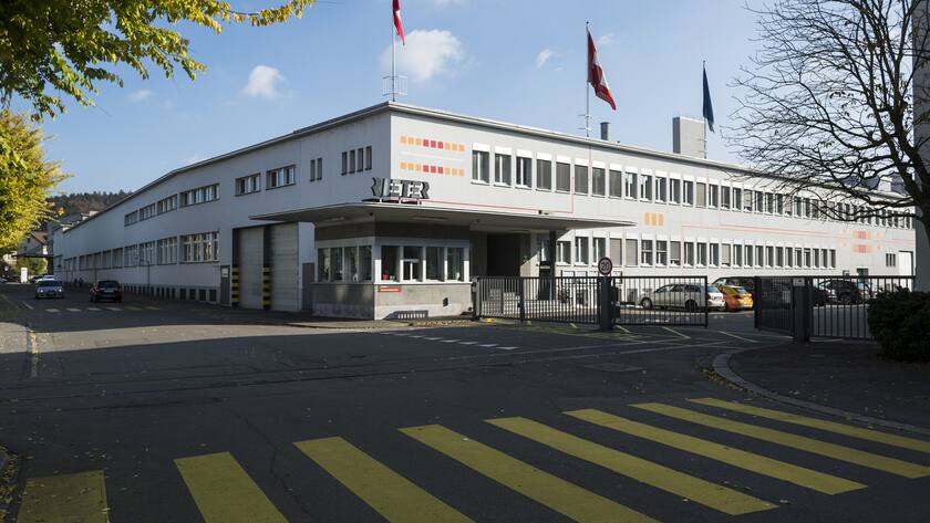 Der Eingang zum Spinnmaschinen-Hersteller Rieter in Winterthur am Dienstag, 20. Oktober 2015.