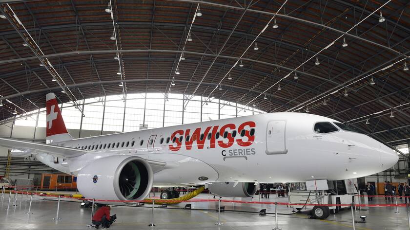 Der Bombardier CS100, das neue Flugzeug der Swiss