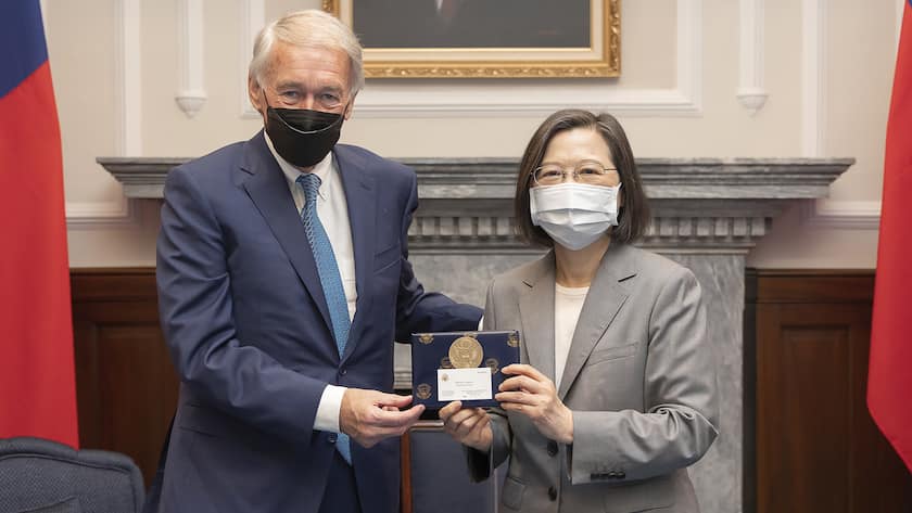 Senator Ed Markey und Taiwans Präsidentin Tsai Ing-wen.