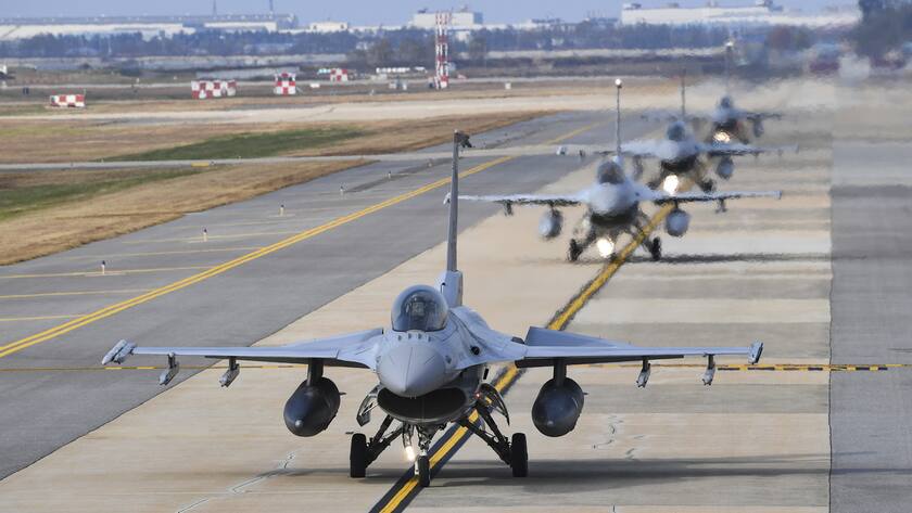 Kampfflugzeuge auf einer Basis in Südkorea: Die gemeinsamen Übungen mit den USA dienen der Abschreckung.