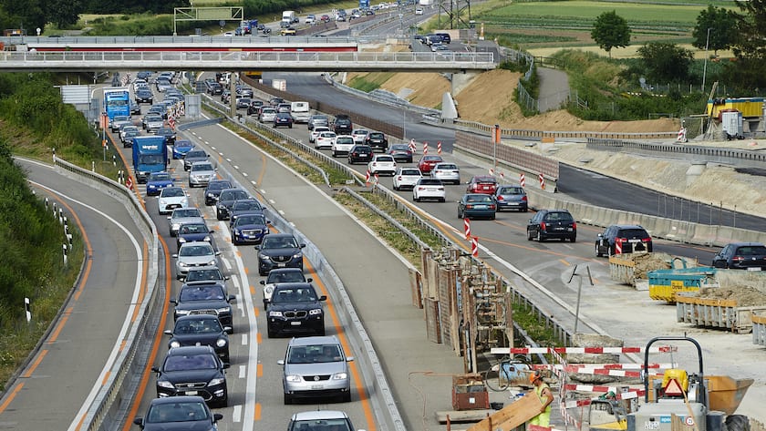 Pendler im Stau auf dem Nordring