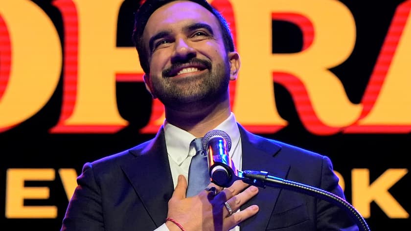 Zohran Mamdani speaks after winning the mayoral election, Tuesday, Nov. 4, 2025, in New York. (AP Photo/Yuki Iwamura)