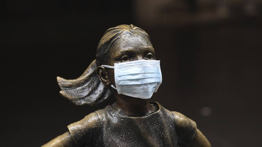 «Fearless Girl»: Statue mit Maske