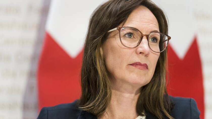 Paelvi Pulli, Chefin Sicherheitspolitk VBS, spricht zur Verlaengerung der Schweizer Beteiligung an der multinationalen Kosovo Force (KFOR), im Anschluss an die woechentliche Bundesratssitzung, am Mittwoch, 27. November 2019 in Bern. (KEYSTONE/Alessandro della Valle)