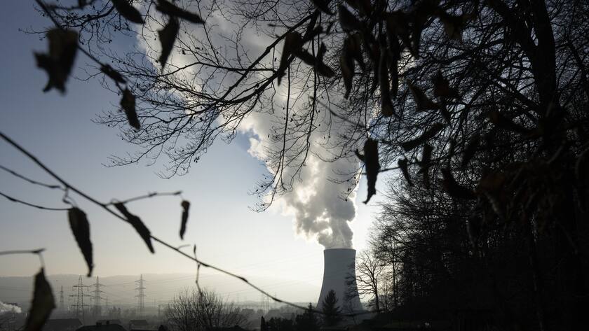 Grüne Atomkraft? Dampf strömt aus dem Kühlturm des Kernkraftwerks Goesgen im Kanton Solothurn.