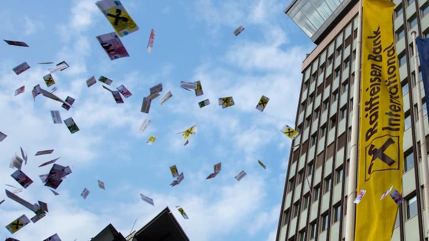 In Russland stark betroffen: Raiffeisen International in Wien