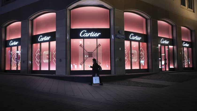 Ein Cartier-Geschaeft in Moskau