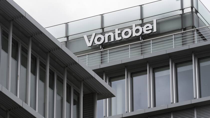 Das Logo der Privatbank Vontobel, aufgenommen am Montag, 18. September 2017 in Zuerich. (KEYSTONE/Ennio Leanza)