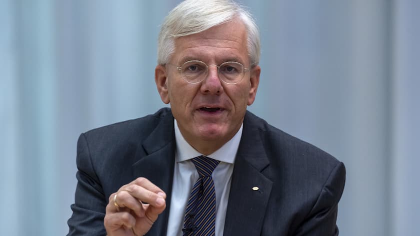 Im Rahmen des 125-jaehrigen Jubilaeums von Roche findet ein Mediengespraech statt mit Verwaltungsratspraesident Christoph Franz, in Basel, am Dienstag, 28. September 2021.(KEYSTONE/Georgios Kefalas)