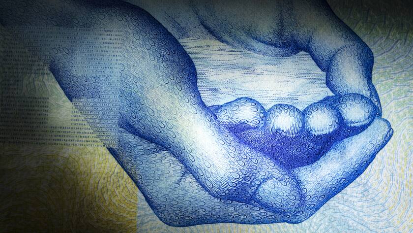 Detail view of a hundred Swiss franc note from the nineth Swiss banknote series, photographed on November 7, 2019. (KEYSTONE/Gaetan Bally)Detailansicht einer hundert Franken Note der neunten Schweizer Banknoten-Serie, aufgenommen am 7. November 2019. (KEYSTONE/Gaetan Bally)