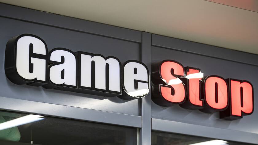 Das Geschaeft GameStop, einem Geschaeft fuer Computerspiele und Unterhaltungssoftware, aufgenommen im Einkaufszentrum Metalli in Zug, am Mittwoch, 3. Februar 2021. (KEYSTONE/Alexandra Wey)