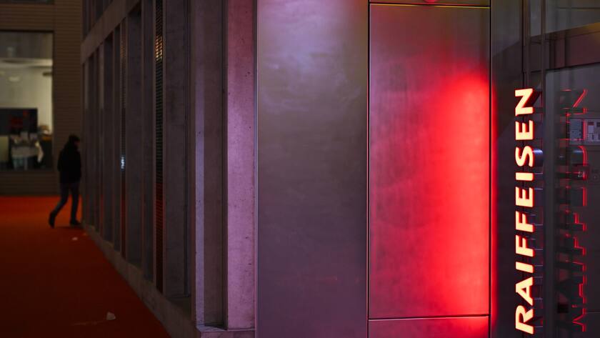 Hauptsitz der Raiffeisenbank Schweiz: Ausblick bestätigt.