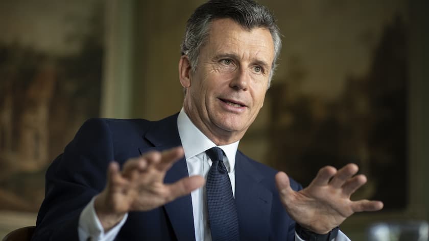 Philipp Hildebrand, ehemaliger SNB-Praesident und heutiger Vizepraesident von BlackRock, dem weltgroessten Vermoegensverwalter, spricht in einem Interview am Montag, 21. September 2020 in Zuerich. (KEYSTONE/Ennio Leanza)