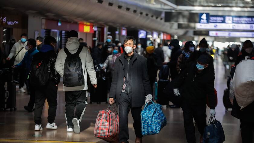 Beijing West Railway Station in Peking: China hebt die Corona-Massnahmen in rascher Folge auf.