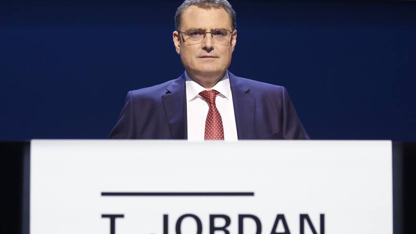 Thomas Jordan, President of the Swiss Nationalbank SNB, during the general assembly, Friday, April 27, 2018 in Bern, Switzerland. (KEYSTONE/Peter Klaunzer)