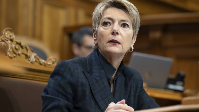 Bundesraetin Karin Keller-Sutter spricht waehrend der Wintersession der Eidgenoessischen Raete, am Dienstag, 29. November 2022 im Staenderat in Bern. (KEYSTONE/Anthony Anex)