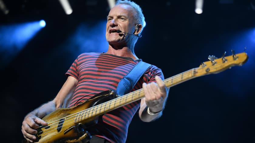 British musician Sting performs on the main stage performs on the main stage during the 45th edition of the Paleo Festival, in Nyon, Switzerland, Wednesday, July 20, 2022. The Paleo is the largest open-air music festival in the western part of Switzerland with 230'000 spectators in six days and will take place from the 19th to 24th of July. (KEYSTONE/Laurent Gillieron)