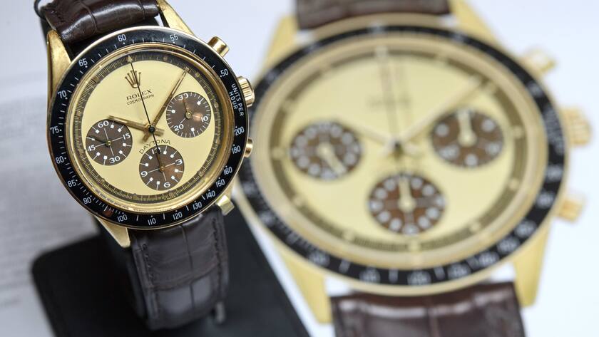 Eine Rolex aus 18-Karat-Gold: Dieses Exemplar wurde für 500'000-800'000 Dollar versteigert.