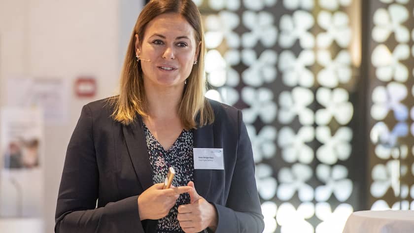 Head Digital Banking Credit Suisse, Anke Bridge Haux anlaesslich einer Medienkonferenz der Credit Suisse zur lancierung ihres neuen digitalen Angebotes und zukunftweisendes Geschaeftsstellenkonzept am Donnerstag, 10. September 2020 in Zuerich.(KEYSTONE/Urs Flueeler).