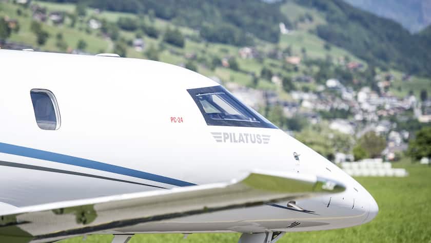 Ein Flugzeug des Typs Business Jet PC-24 des Flugzeugherstellers Pilatus.