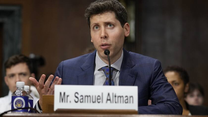 OpenAI CEO Sam Altman speaks before a Senate Judiciary Subcommittee on Privacy, Technology and the Law hearing on artificial intelligence, Tuesday, May 16, 2023, on Capitol Hill in Washington. (AP Photo/Patrick Semansky).Sam Altman