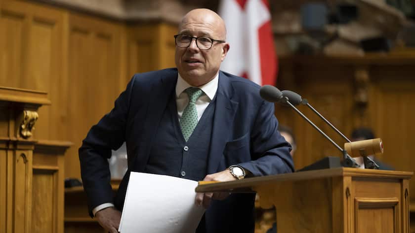 Fabio Regazzi, Mitte-TI, spricht waehrend der Wintersession der Eidgenoessischen Raete, am Mittwoch, 14. Dezember 2022 im Nationalrat in Bern. (KEYSTONE/Anthony Anex)