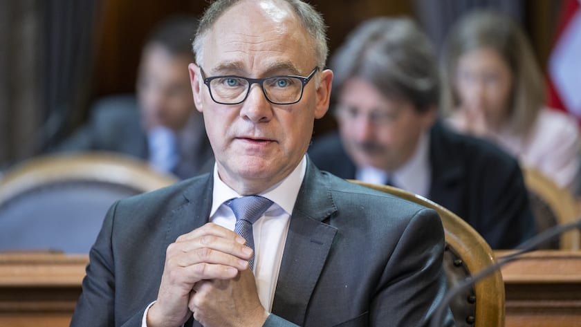 Hansjoerg Knecht, SVP-AG, spricht zur Kleinen Kammer, an der Sommersession der Eidgenoessischen Raete, am Dienstag, 31. Mai 2022 im Staenderat in Bern. (KEYSTONE/Alessandro della Valle)