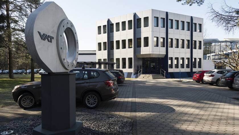 Blick auf den Hauptsitz der VAT Group AG, aufgenommen am Donnerstag, 10. Maerz 2016, in Haag. (KEYSTONE/Gian Ehrenzeller)