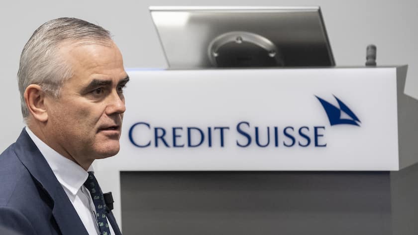 Thomas Gottstein, the new CEO of the Swiss bank Credit Suisse, prior the press conference of the full-year results of 2019 in Zurich, Switzerland, Thursday, Feburary 13, 2020. (KEYSTONE/Ennio Leanza).