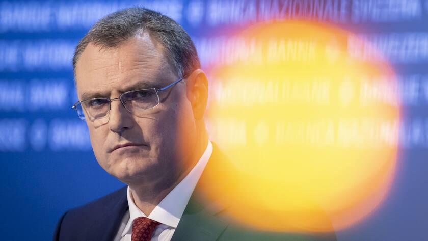 Swiss National Bank's (SNB) Chairman of the Governing Board Thomas Jordan during the 115. Ordinary General Assembly of Swiss National Bank (SNB), at Bern, Switzerland, this Friday, April 28, 2023. (KEYSTONE/Anthony Anex)